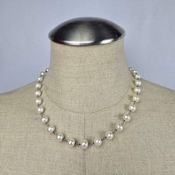 Peoples Pearl & 925 Sterling Silver Necklace Bracelet & Earring Set - Picture 2 of 14